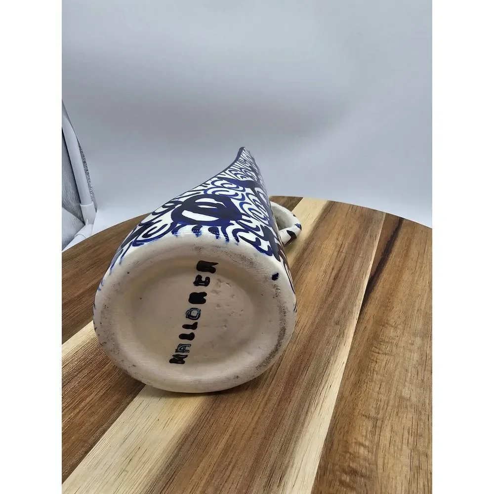 Mallorca Handle Painted Ceramic Candle Lantern‎